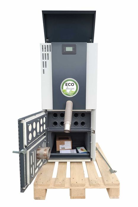 Piec na pellet kocioł typu Slim 15 kW z rotacyjnym palnikiem Kipi eco5