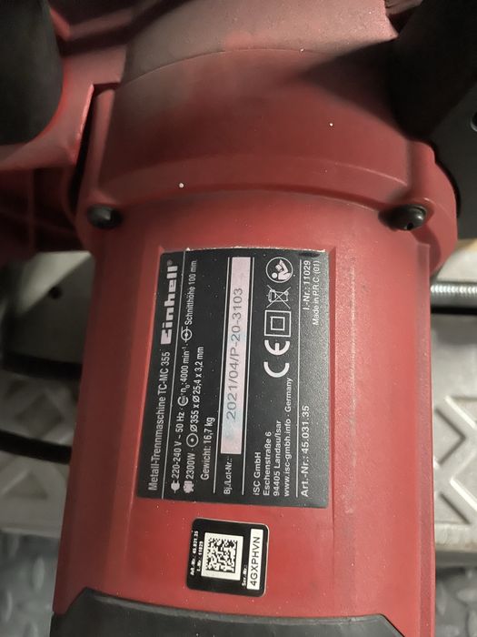 Vendo maquina circular 355mm einhell usada uma vez