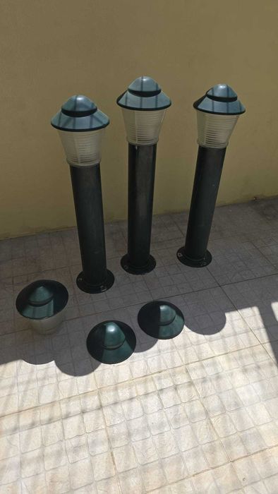 Candeeiros Jardim (Apenas a estrutura Verde + Abajur)