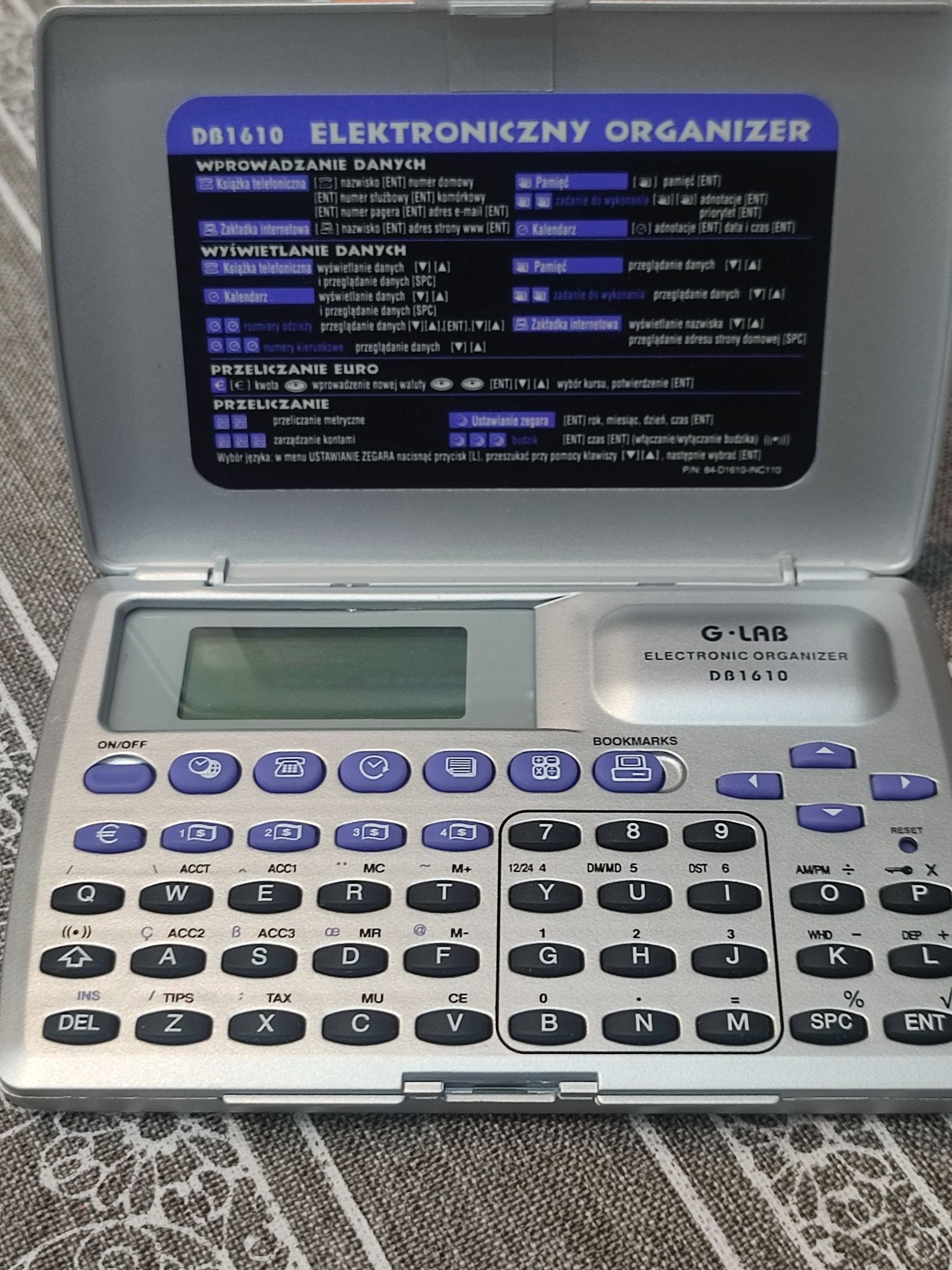 Elektroniczny Organizer DB1610 G.LAB