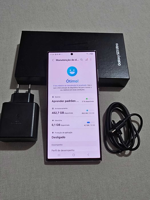 Samsung S23 Ultra com 12/512GB de armazenamento. Excelente estado.