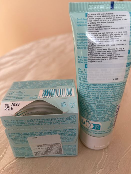 Yves Rocher hydra vegetal żel- krem nawilżający+ maska sos