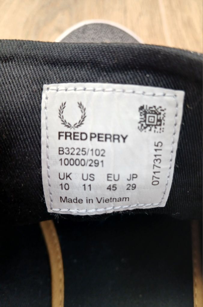 Мокасины, кеды Fred Perry р 45 на 43(29 см) ц 1200 гр, состояние новых