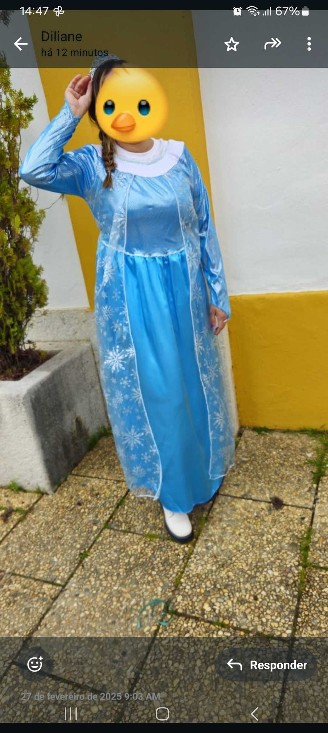 Vestido carnaval Frozen