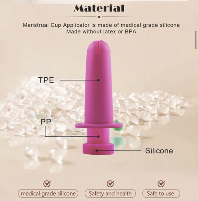 Aplicador de copo/coletor menstrual