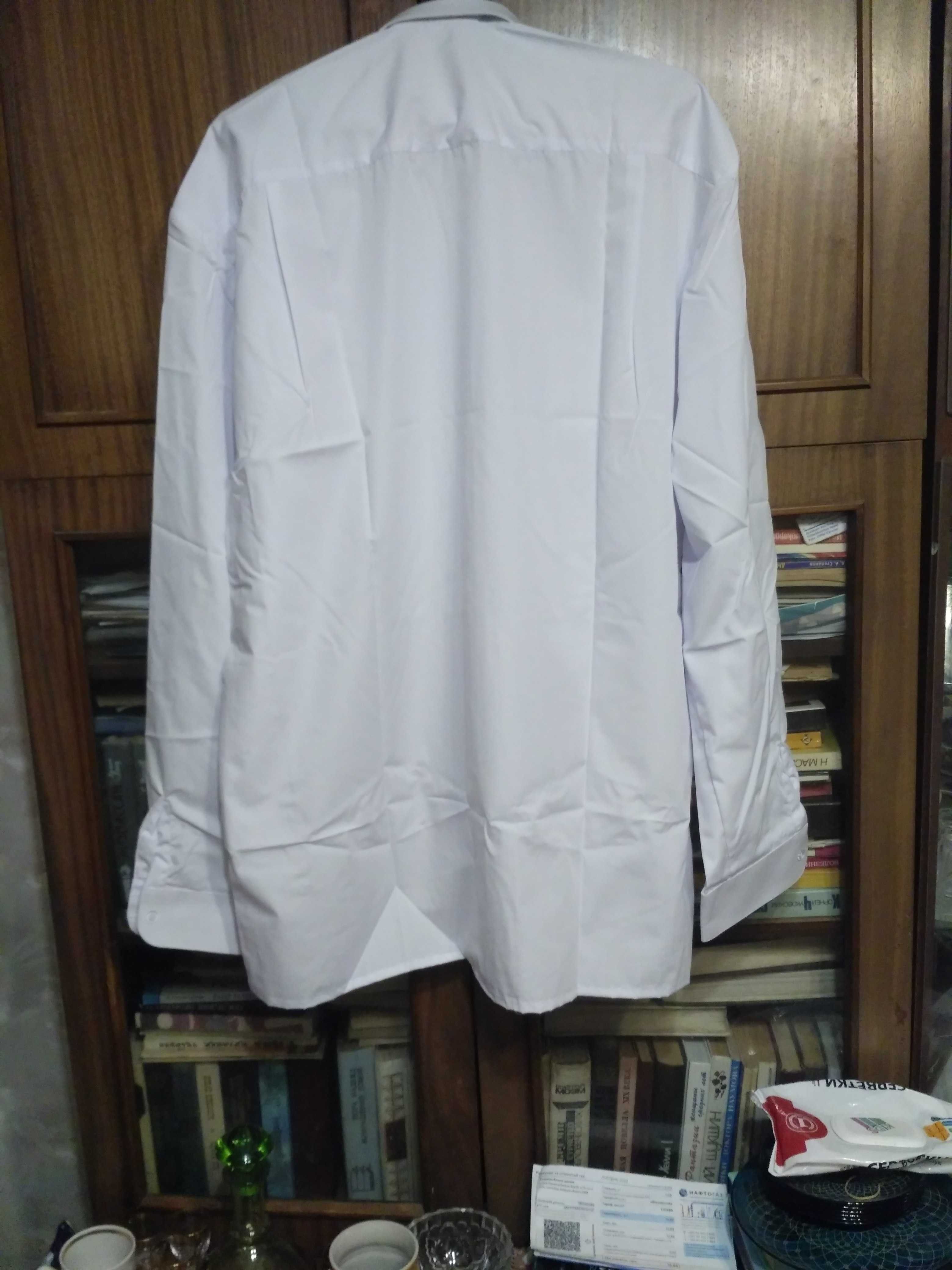 Мужская сорочка белая размер 43