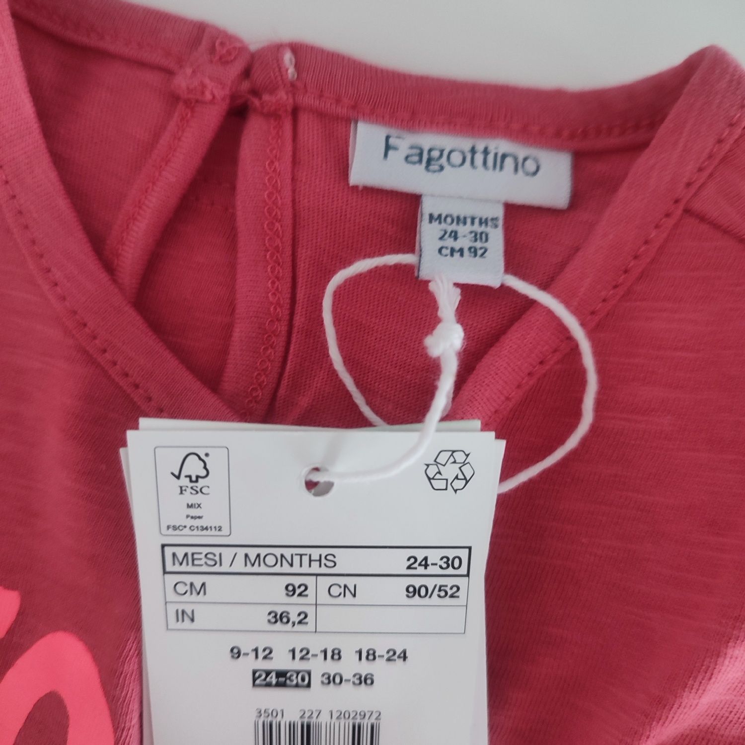 T-shirt OVS nowy 92 bawełna Fagottino