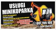Minikoparka 2T Przyłącza Roboty ziemne brukarstwo