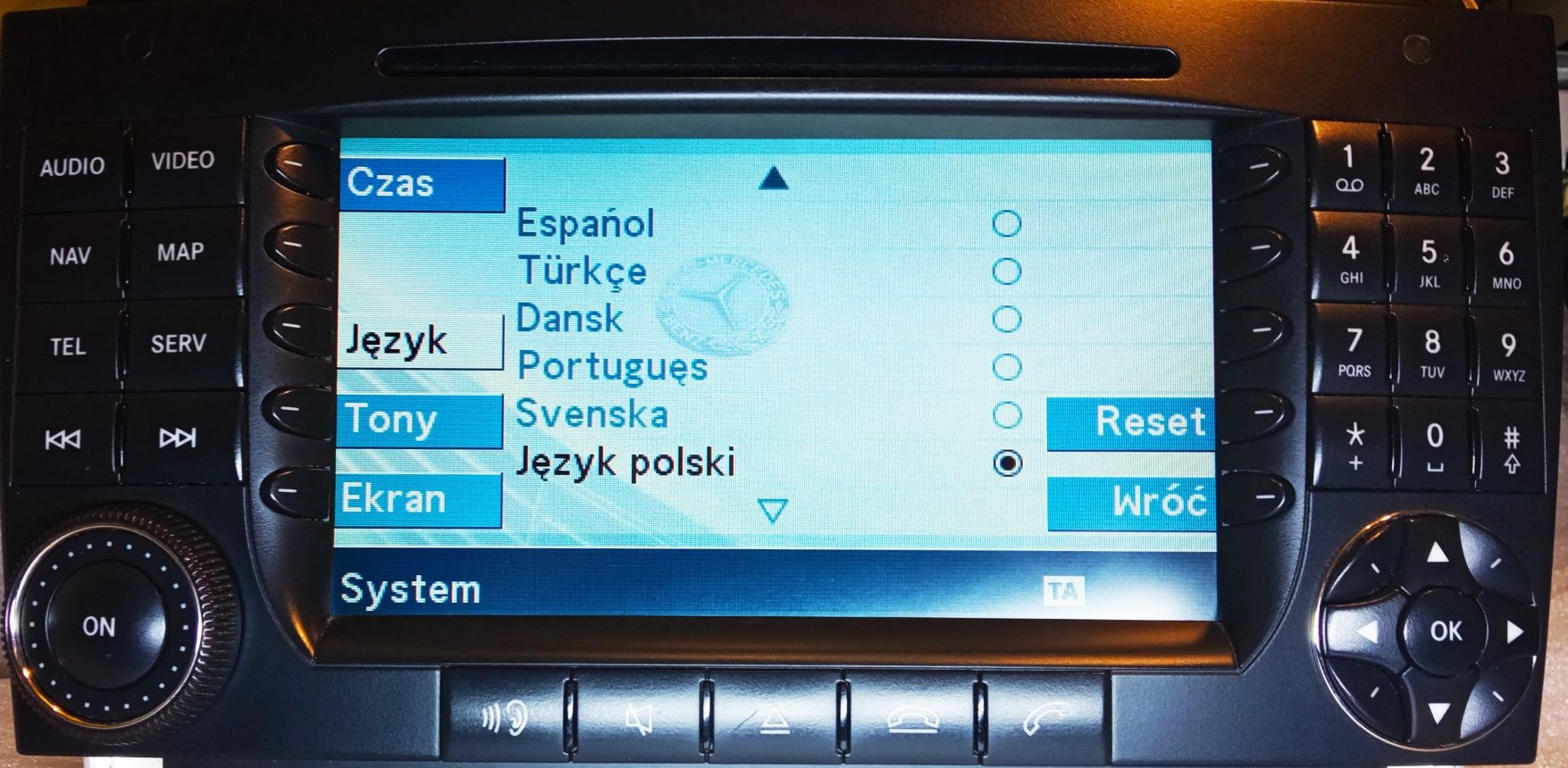 Radio NAWI PL MENU! Comand Mercedes W164 ML GL X164 BLUETOOTH - opcja