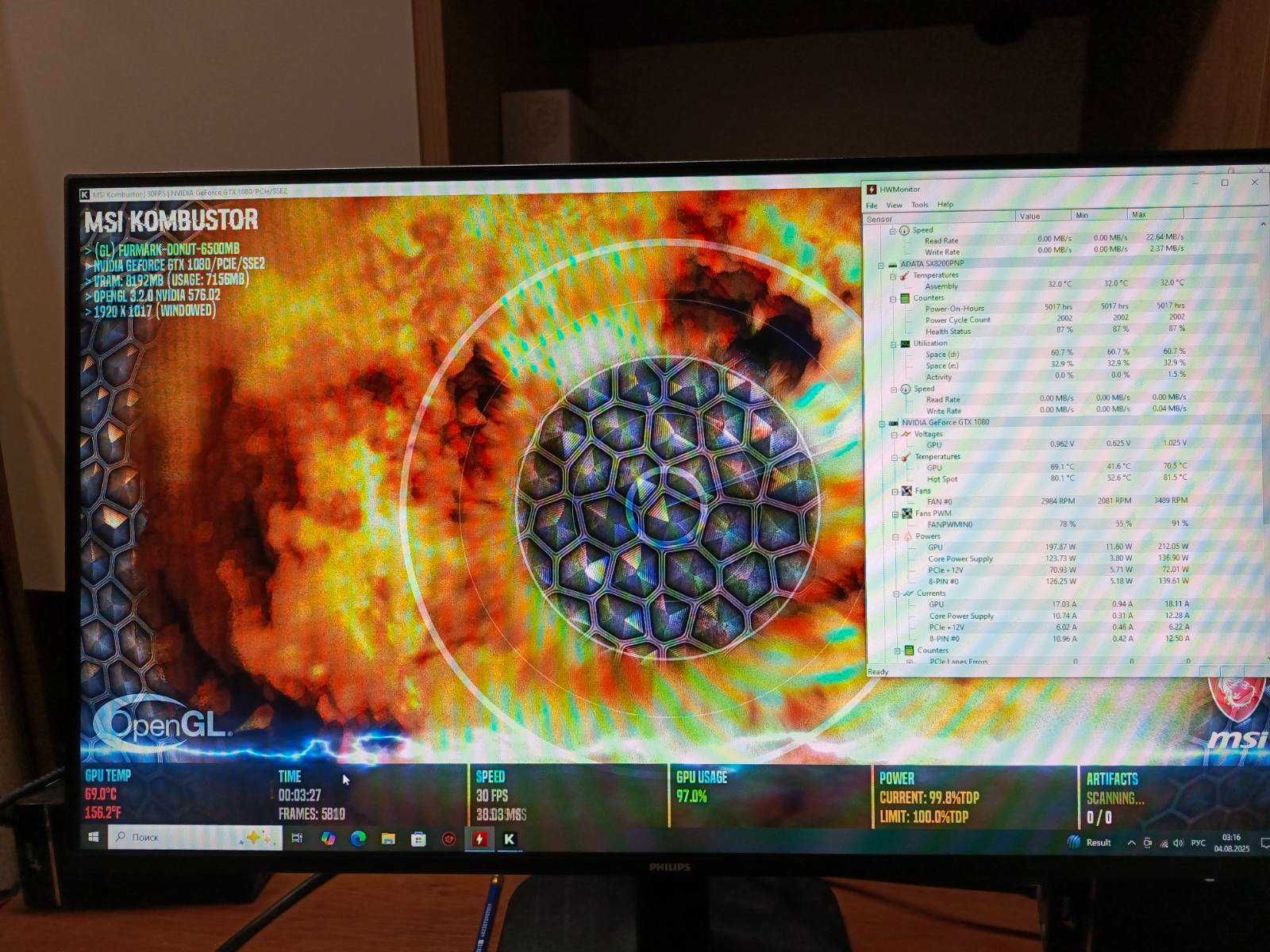 Видеокарточка Gigabyte GeForce GTX 1080 8GB GDDR5X 256bit