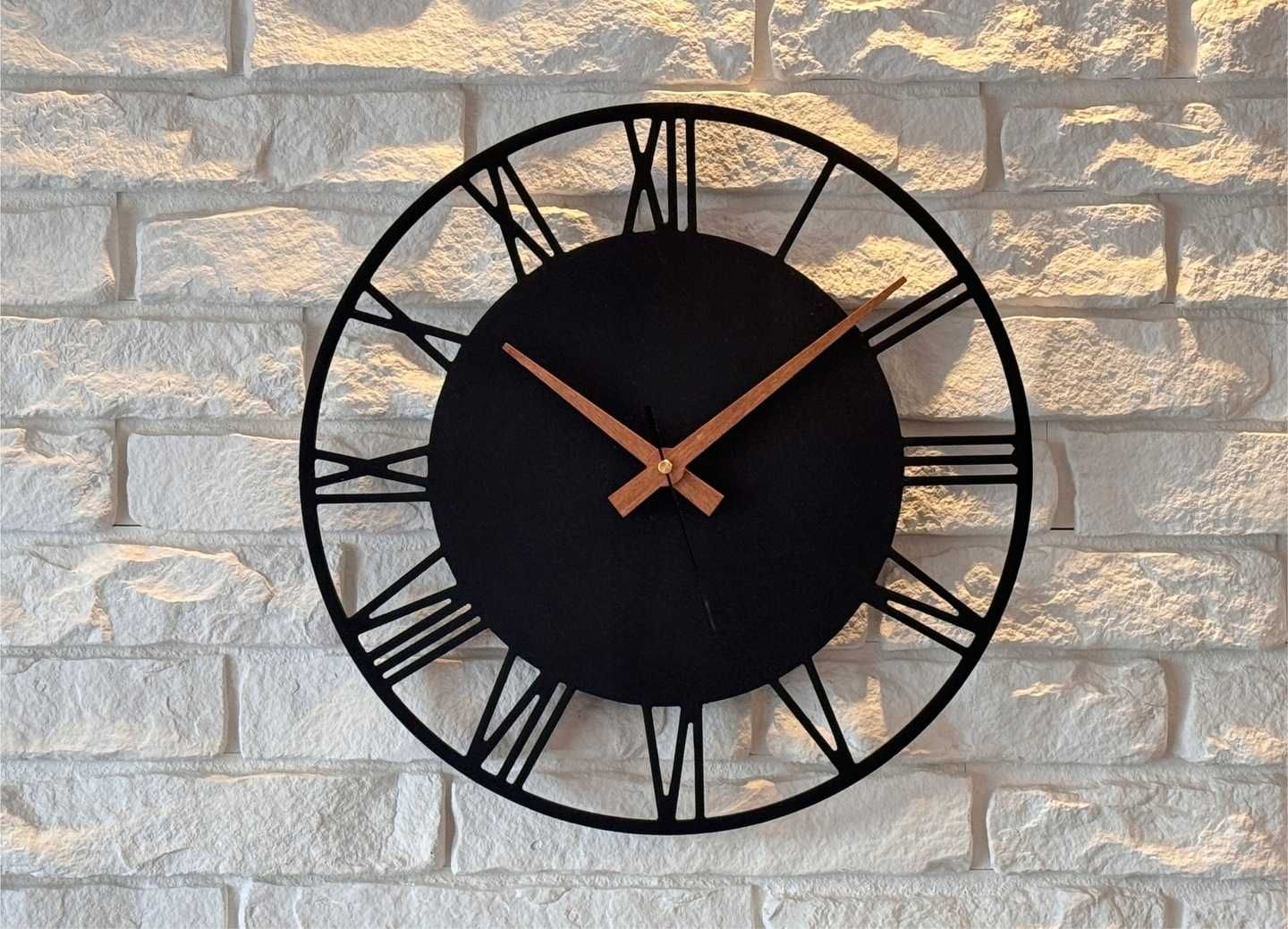 Zegar ścienny ROM Nowoczesny 60 cm - Duży Piękny do Salonu