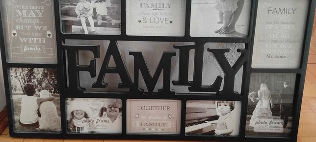 Ramka na zdjęcia "Family" - 10 zdjęć | rozmiar: 72x38 cm (na ścianę)