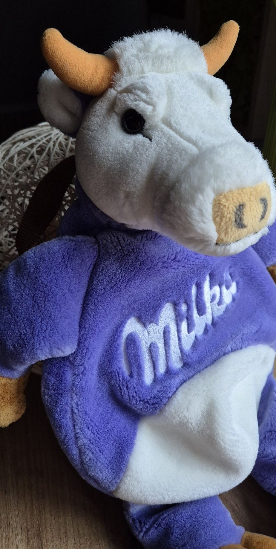 Plecak pluszowy krowa Milka torebka bag jak maskotka