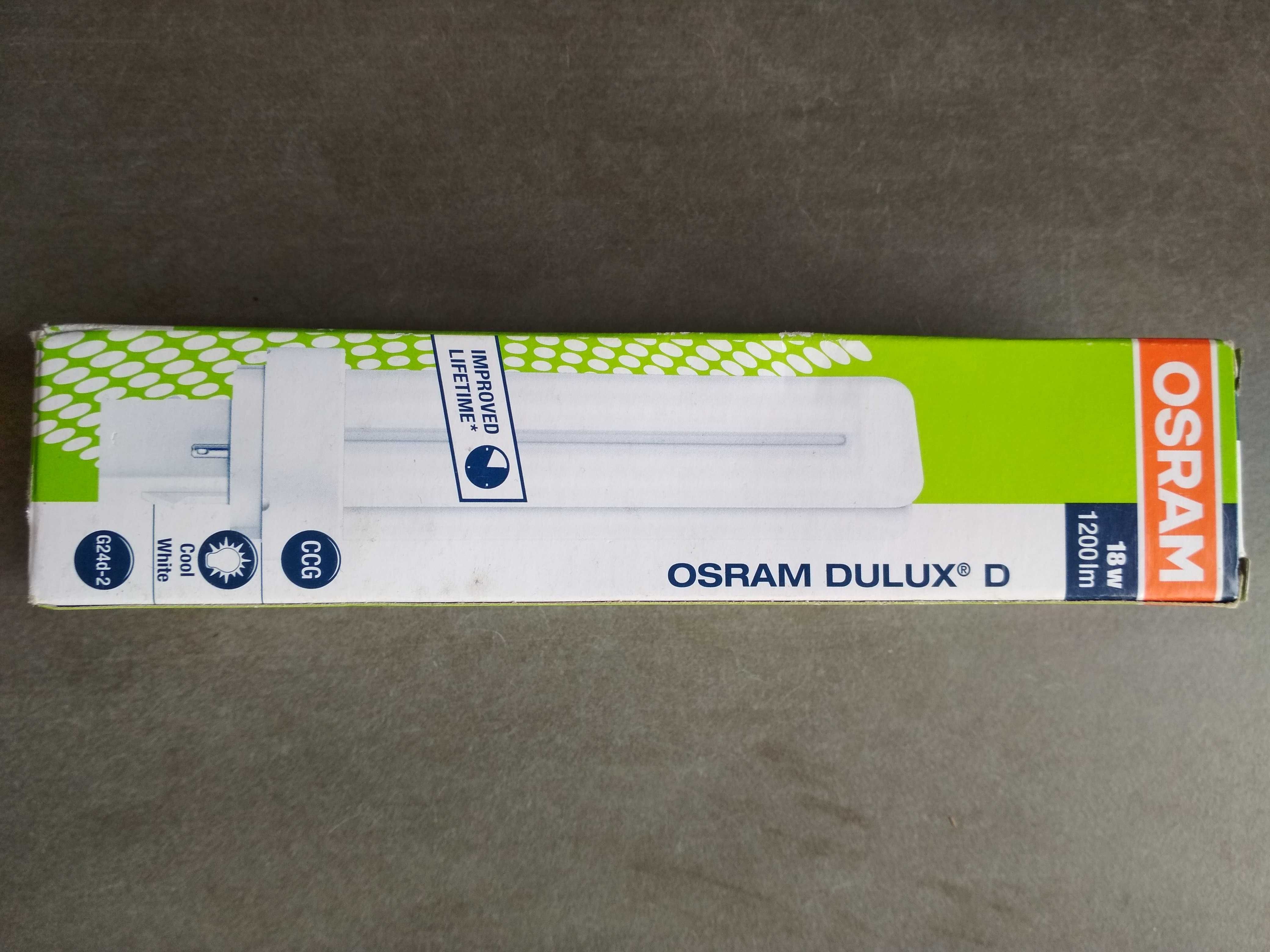 2 Lâmpadas economizadoras OSRAM Dulux D 18W e 26W