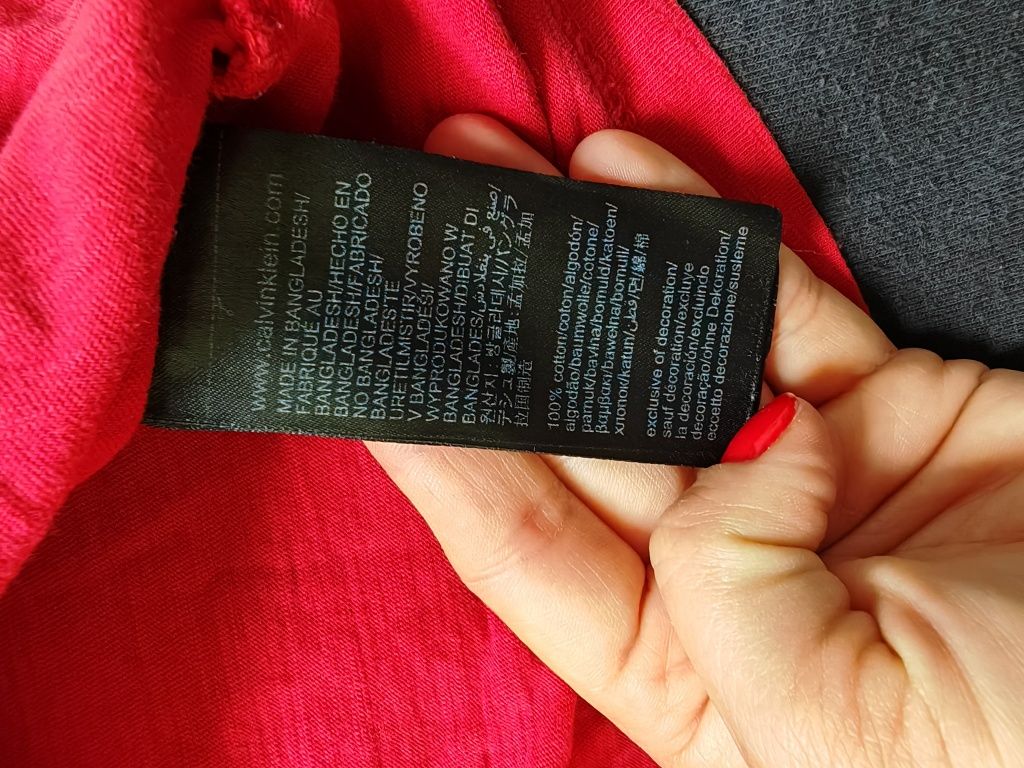 T-shirt koszulka damska czerwona Clavin Klein XS