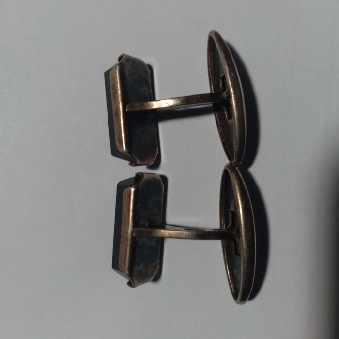 Запонки срібло 875 з позолотой