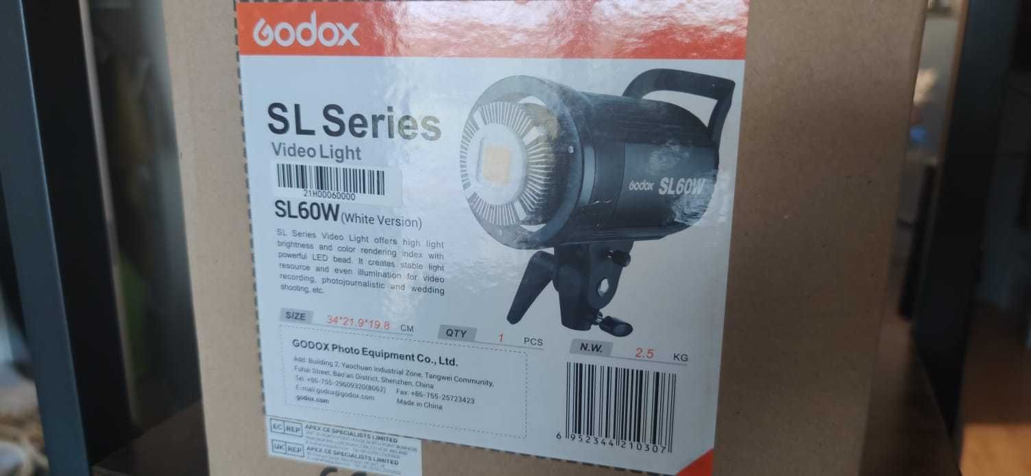 Godox SL60W + softbox 120cm + statyw 260T