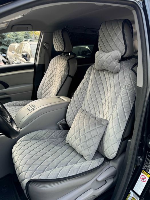 Накидки на сиденья чорні, автонакидки в салон, накидки з логотипом.