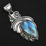 Wisior _Labradoryt i Mistycz Topaz_