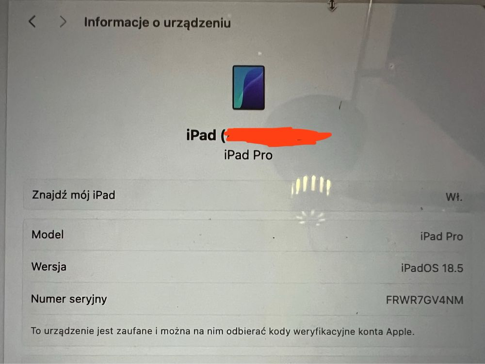 iPad Pro 11” 3 Gen M1 128GB nie włącza sie