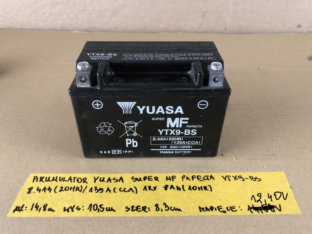 Akumulator Motocyklowy YUASA SUPER MF PAFECTA YT-Z9-BS 8.4Ah (20HR)