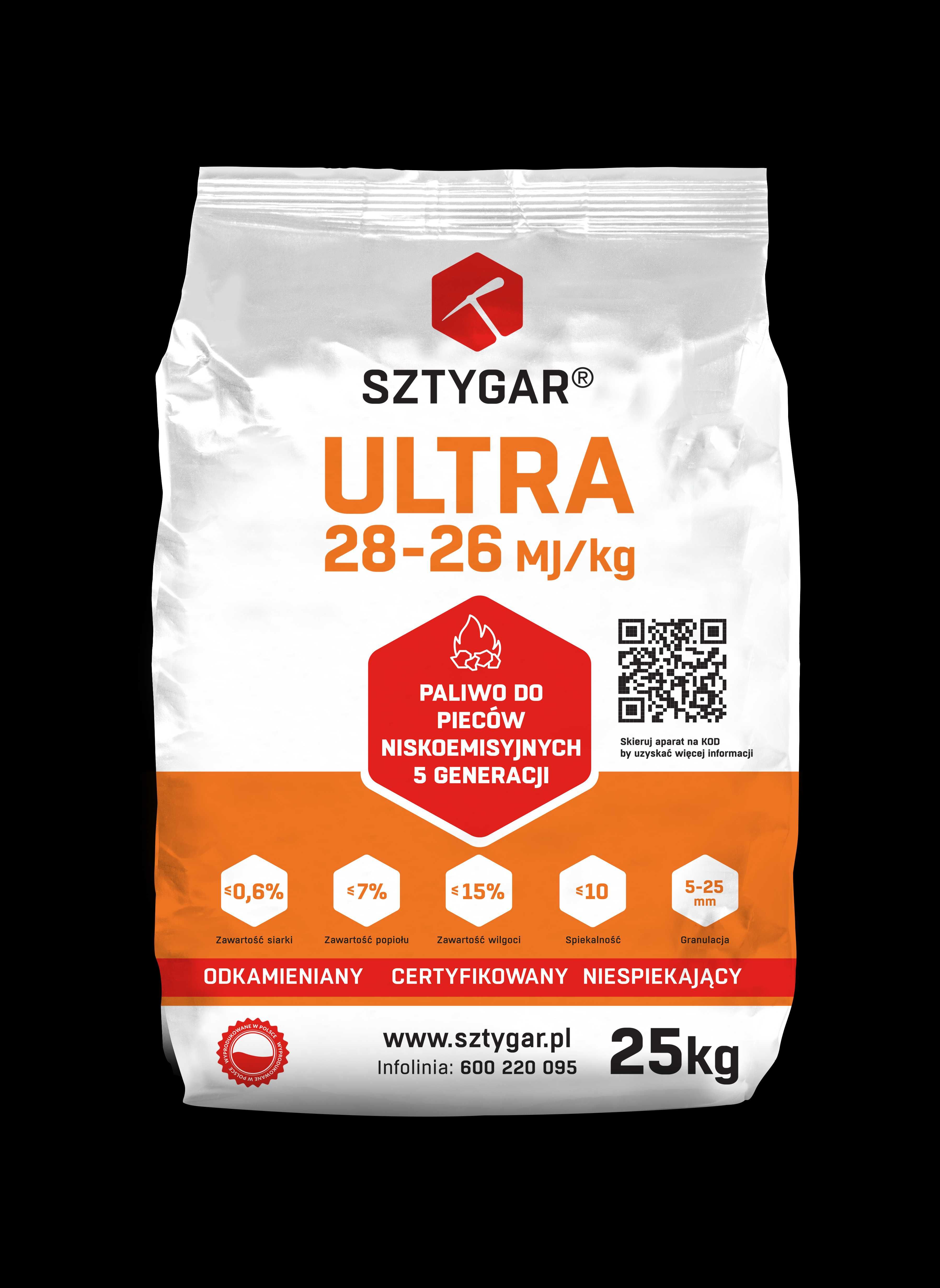 SZTYGAR Ekogroszek Groszek PREMIUM ULTRA ORZECH 28-26MJ węgiel