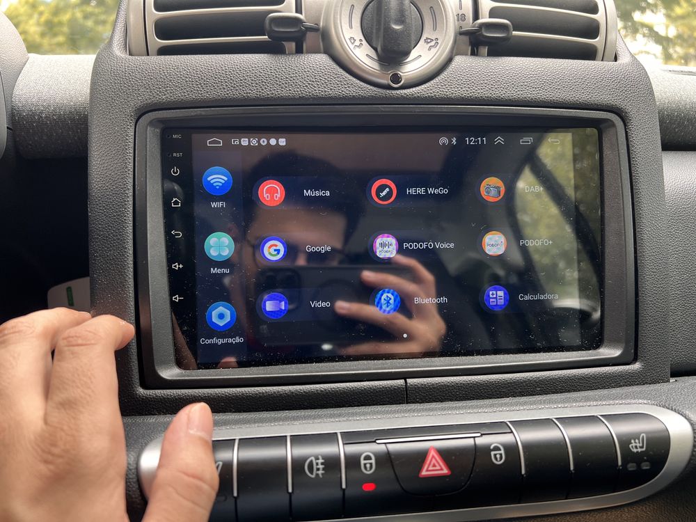 Rádio Smart fortwo 451 android 13 CARPLAY GPS Android auto