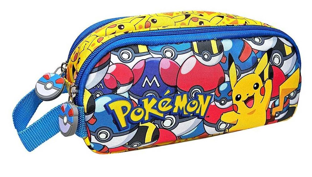 Piórnik szkolny Pokemon tuba saszetka dwukomorowa