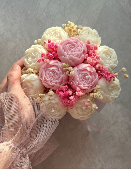 Букети з соєвих свічок