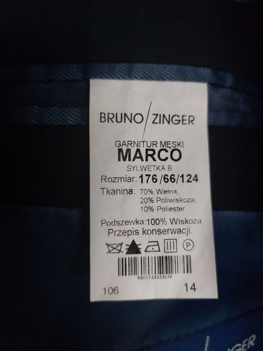 Garnitur męski Bruno Zinger Marco