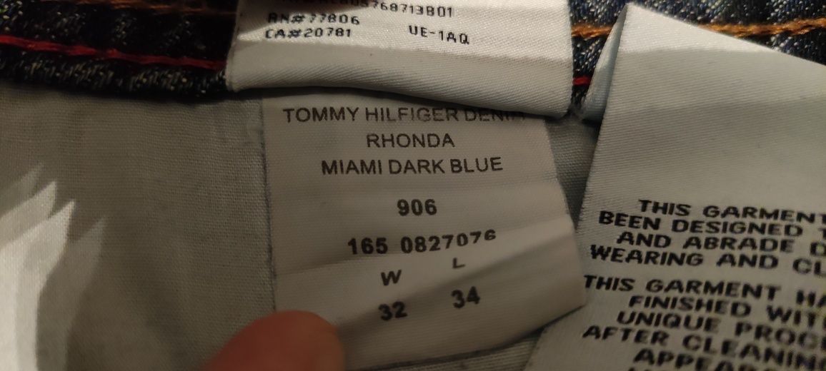 Spodnie Tommy Hilfiger denim rhonda Miami dark blue