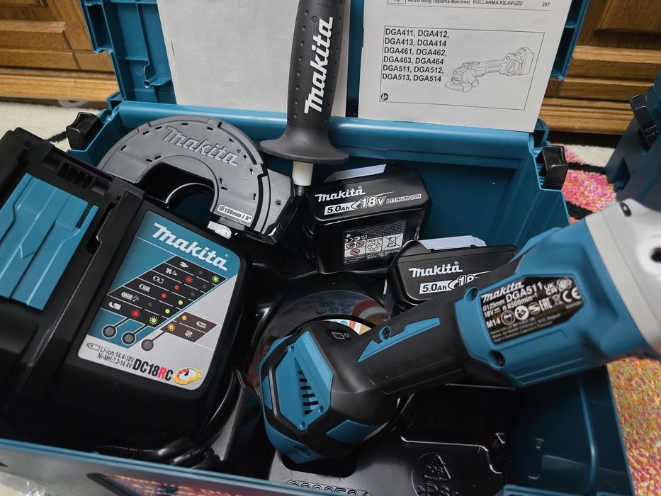 Makita DGA511RTJ flex szlifierka Aku nową oryginał