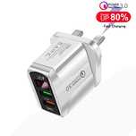 Adapter 2 x usb do ładowania telefonu wtyczka angielska uk led fast