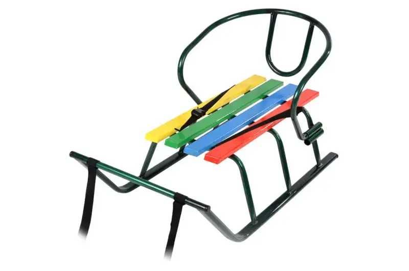 Санки Лайка,санчата Vitan,сани зі спинкою,сани дерев'яні,санки дитячі