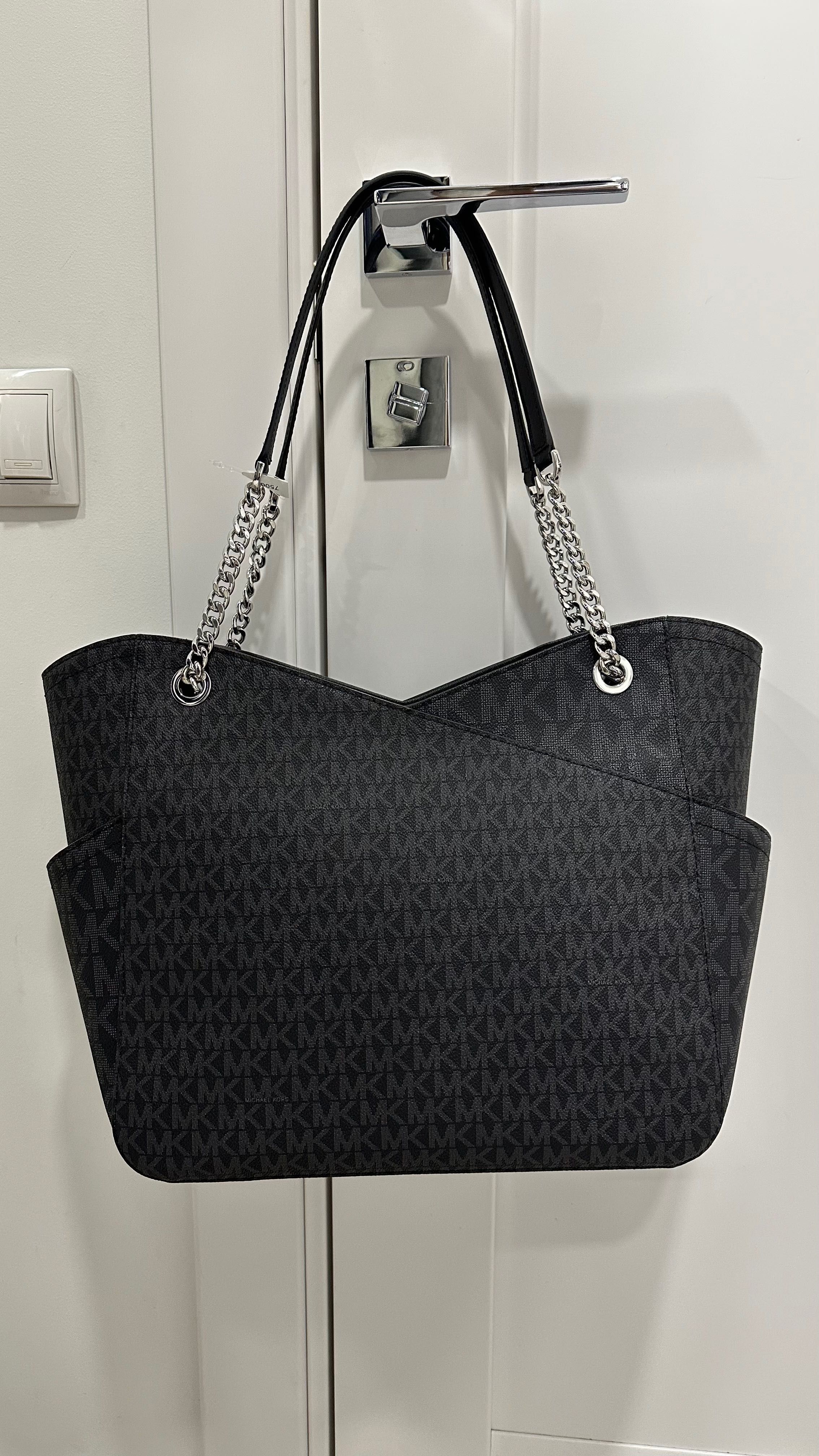 Велика сумка Jet Set Large Black Logo Michael Kors