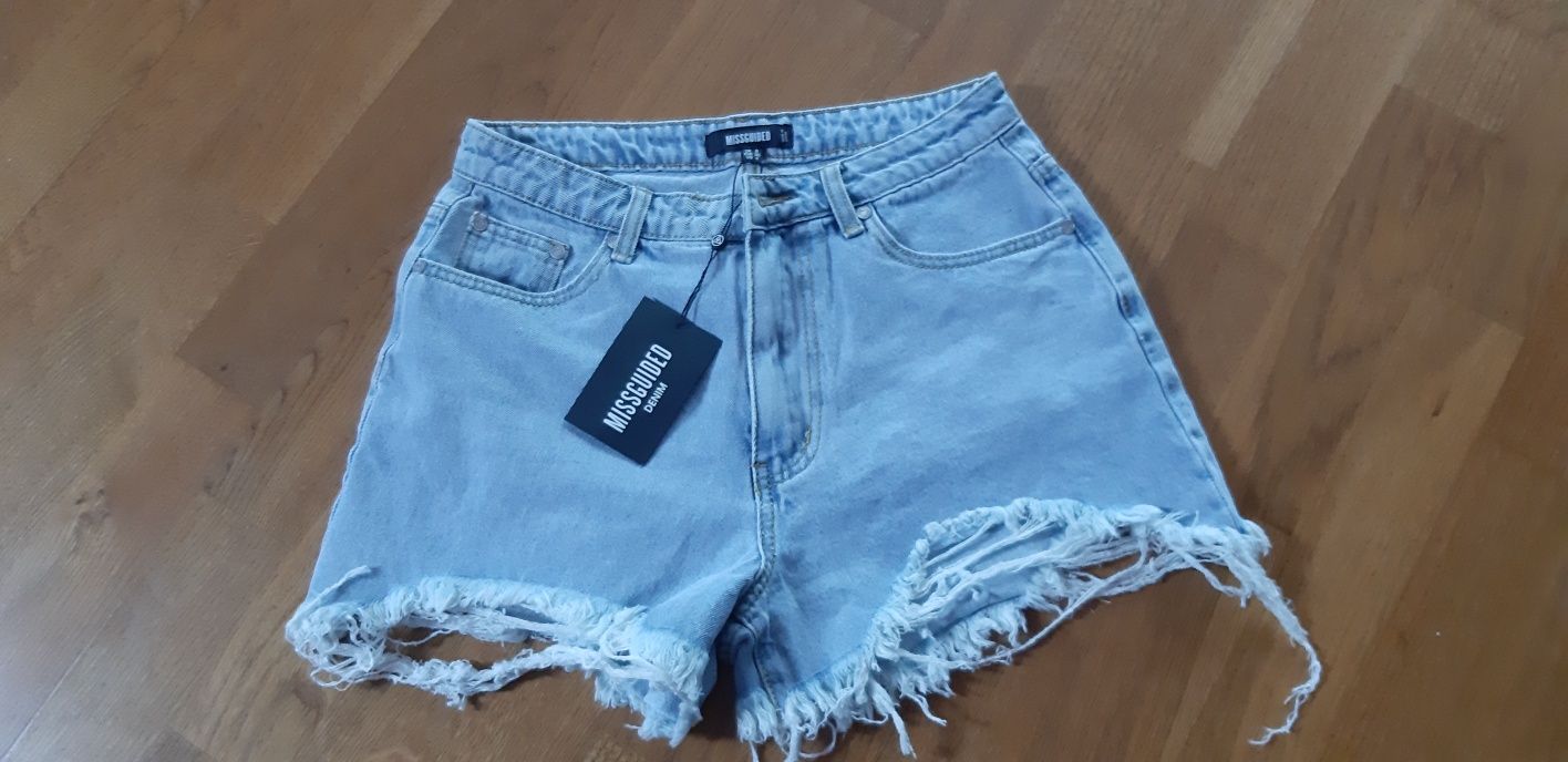 Spodenki jeans Missguided przetarcia nowe z metką 36