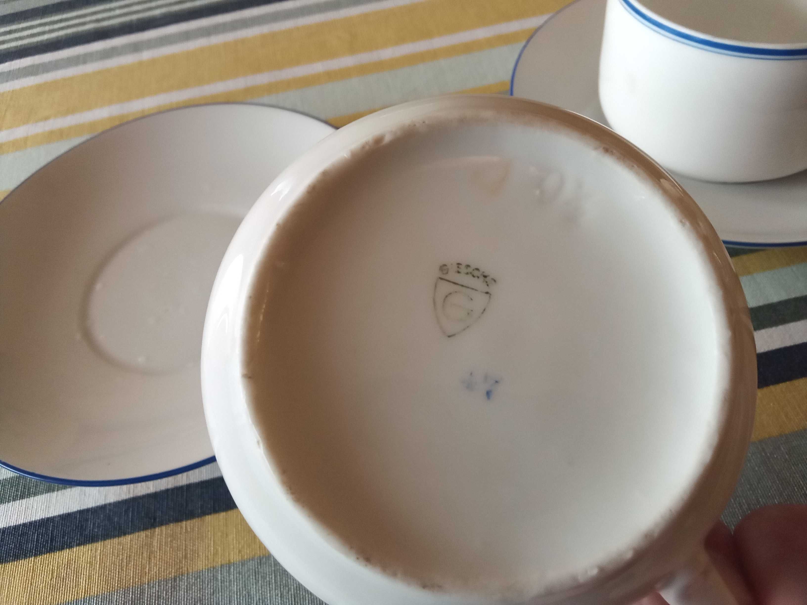 Nie Prl filiżanki Giesche 2szt porcelana