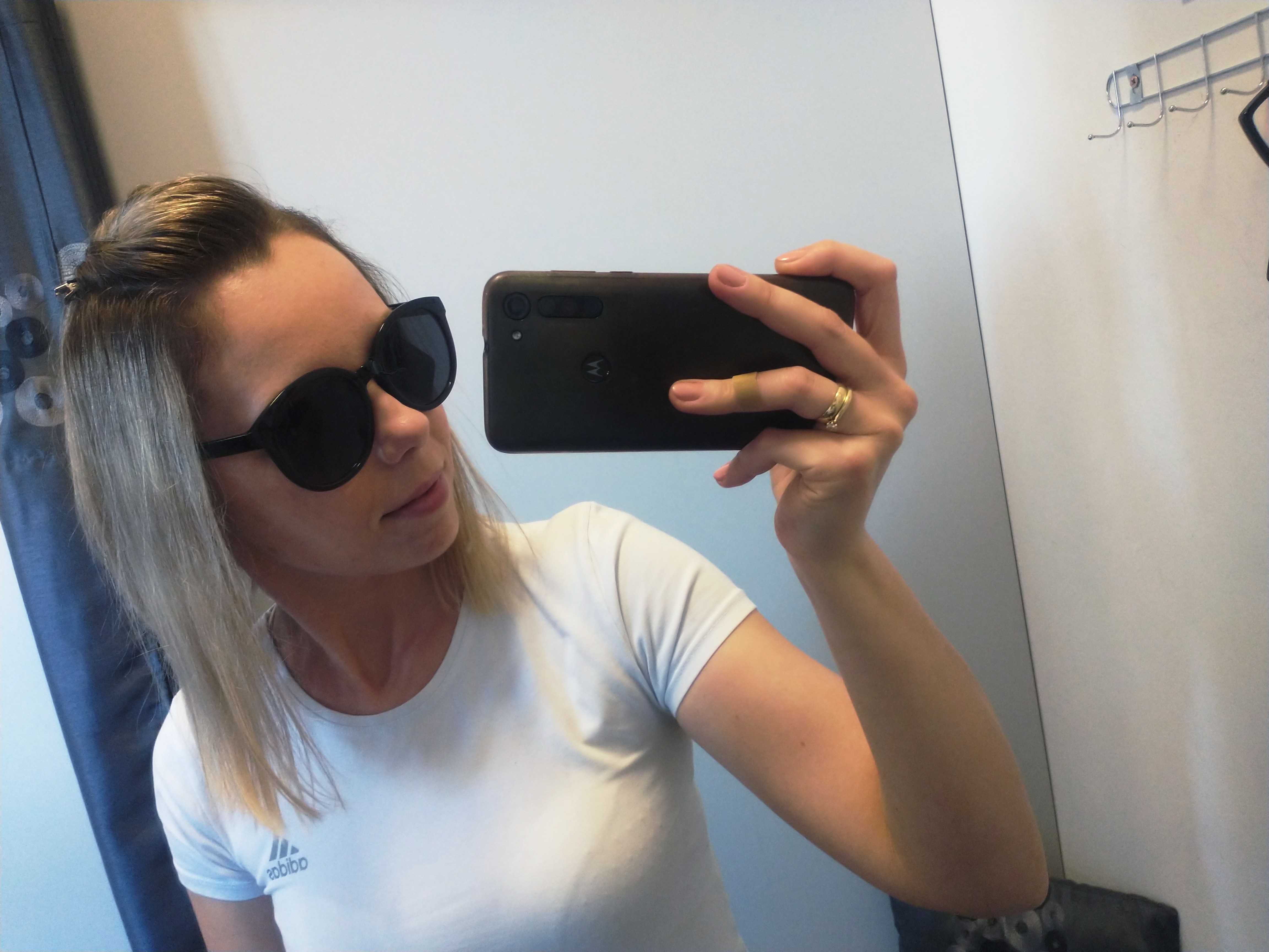 Nowe okulary przeciwsłoneczne damskie czarne brąz modne duże