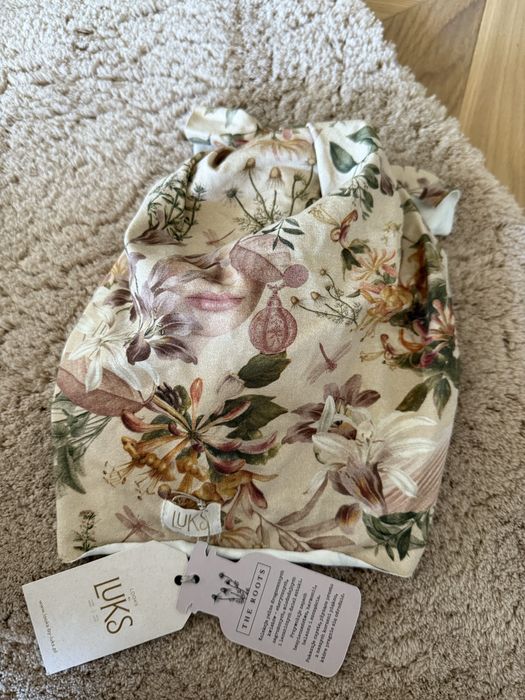 Turban LooksbyLuks The Roots nowy z metką beż organiczna bawełna gots