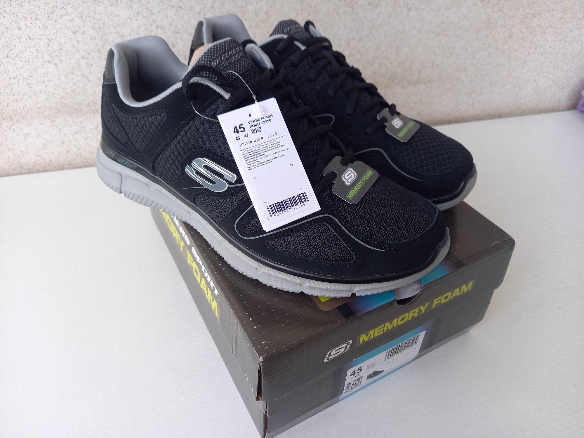 100%ОРИГИНАЛ! Кожа! Кросівки Skechers Verse - Flash Point р. 45. New!