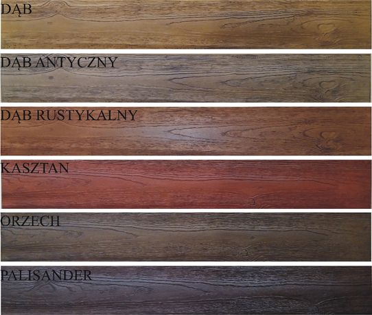 Imitacja drewna na styropianie do wnęrz, 6 kolorów,