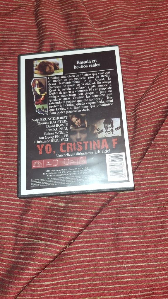 Christiane F dvd edição espanhola