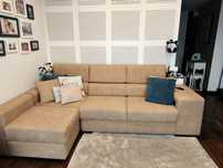 Sofá Chaise Longue 2.60m com arrumação + 2 puffs