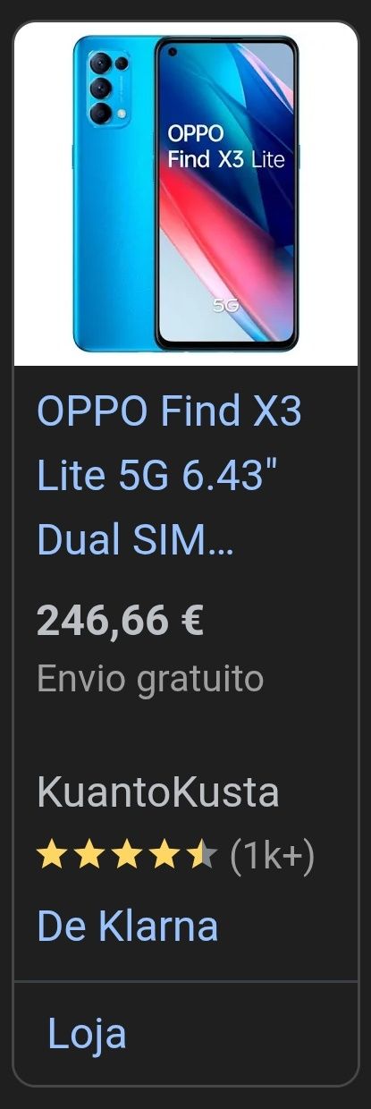 OPPO find X3 Lite 5G (Inclui carregador)