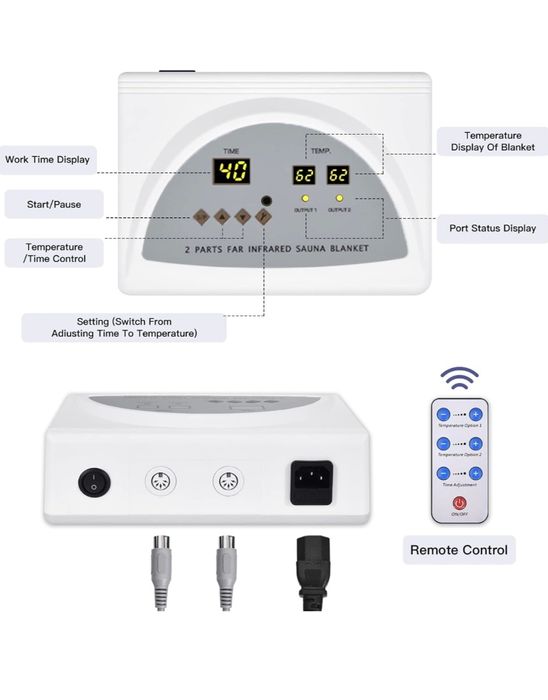 Manta de Sudação com Infravermelhos Temperatura Regulavél Nova