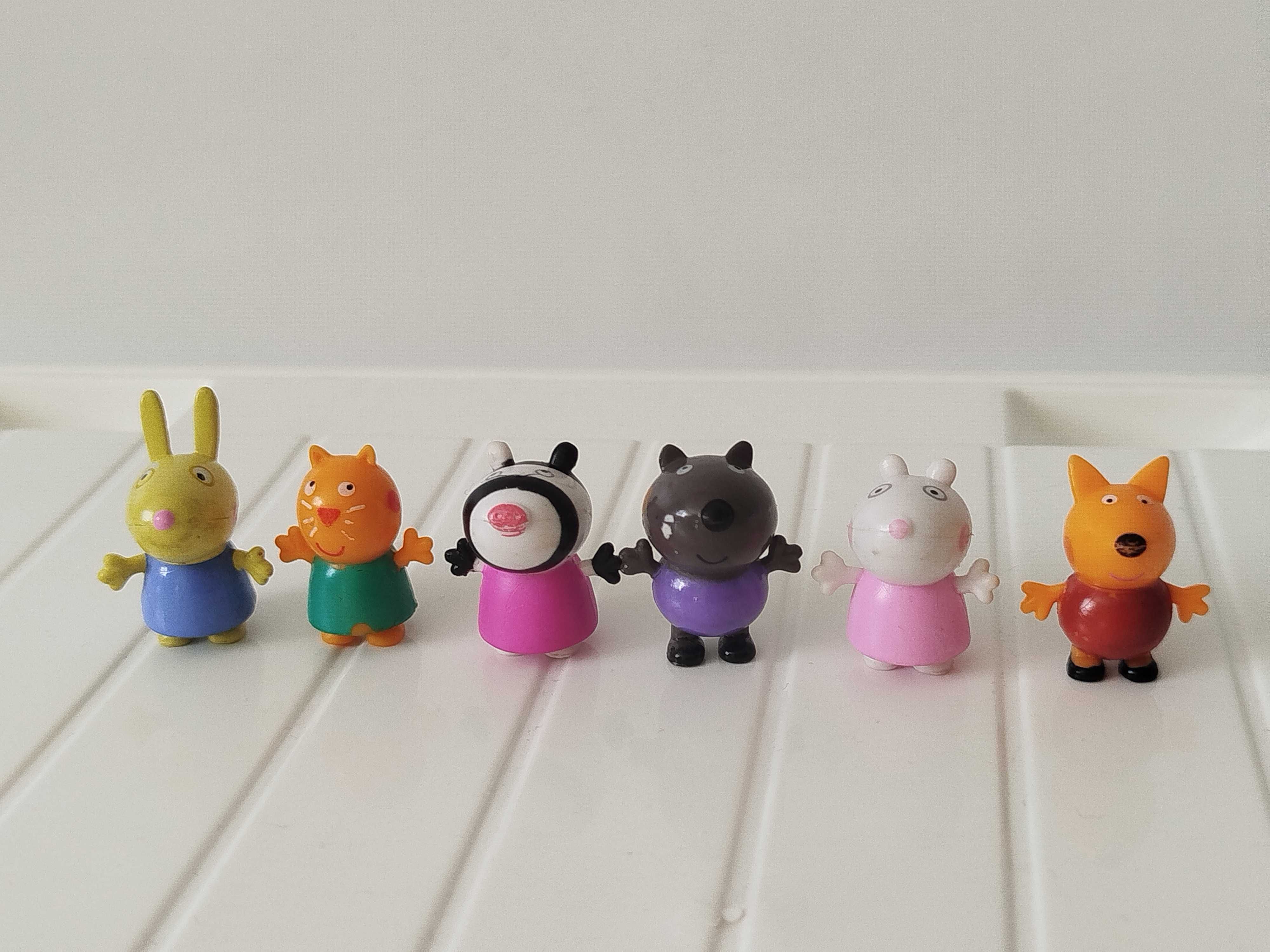 Świnka Peppa - figurki, Owca, Pies, Królik, Zebra, Kotek oraz Lis