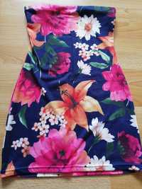 Mini sukienka tunika top kwiaty Asos S 36