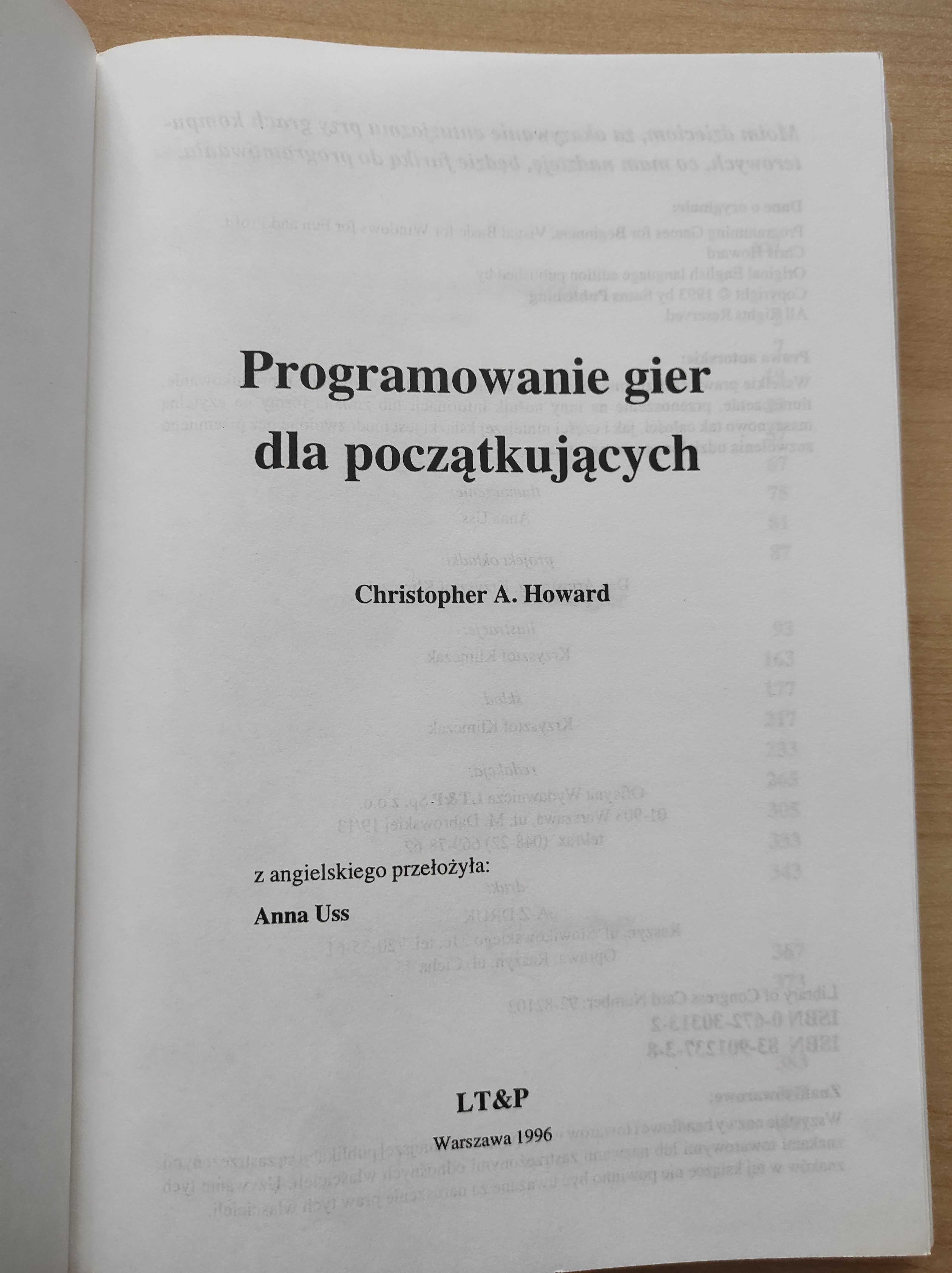 Programowanie gier dla początkujących Chris Howard