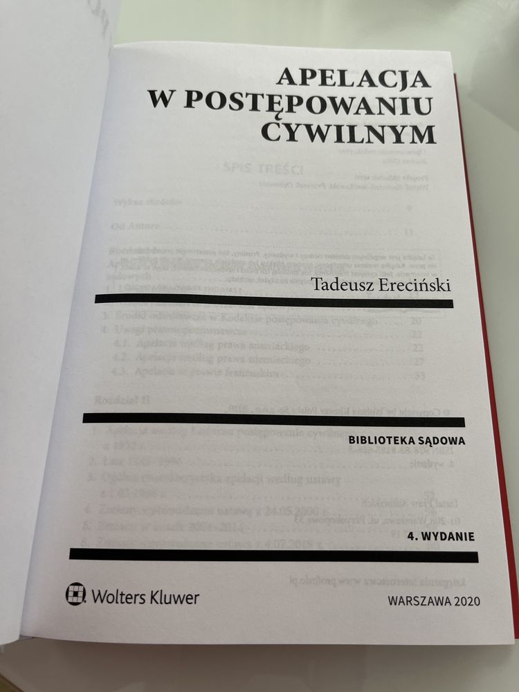 Apelacja w postępowaniu cywilnym, T.Ereciński wyd. 4