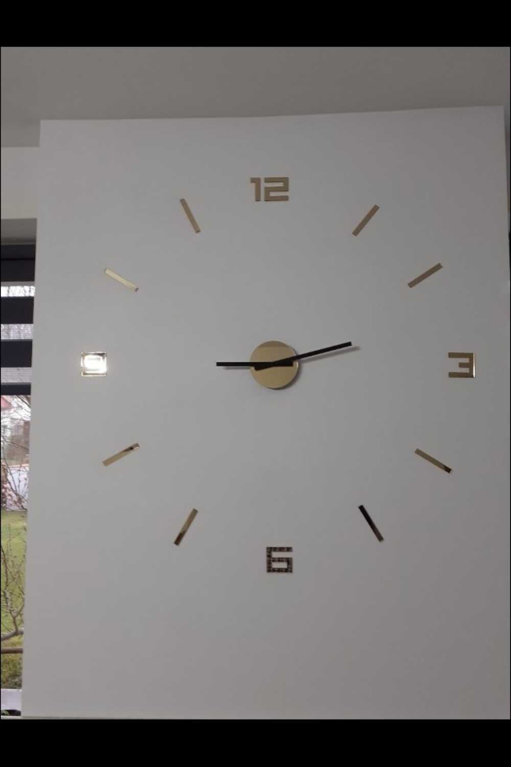 ZEGAR ścienny KWARCOWY arabic złoty kolor 50 cm